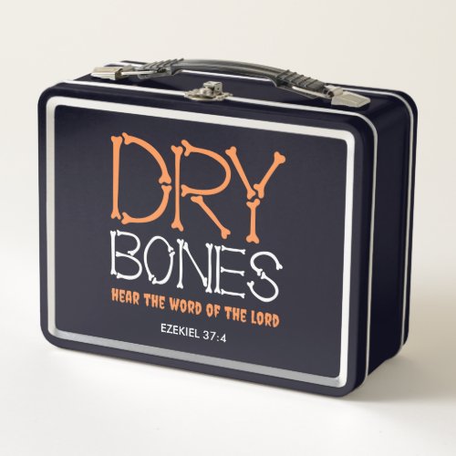 DRY BONES Christian Halloween Metal Lunch Box