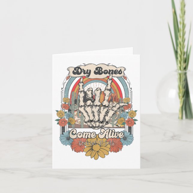 Dry Bones Come Alive Christian, Christian Motivati Card (Front)