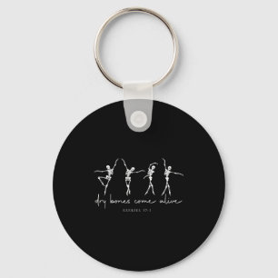 Dry Bones Come Alive Dancing Ballet Skeleton Ezeki Keychain