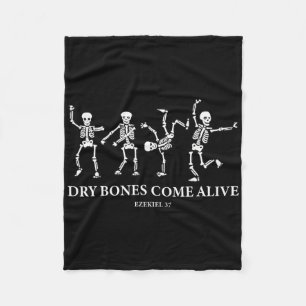 Dry Bones Come Alive Funny Skeleton Dancing With A Fleece Blanket