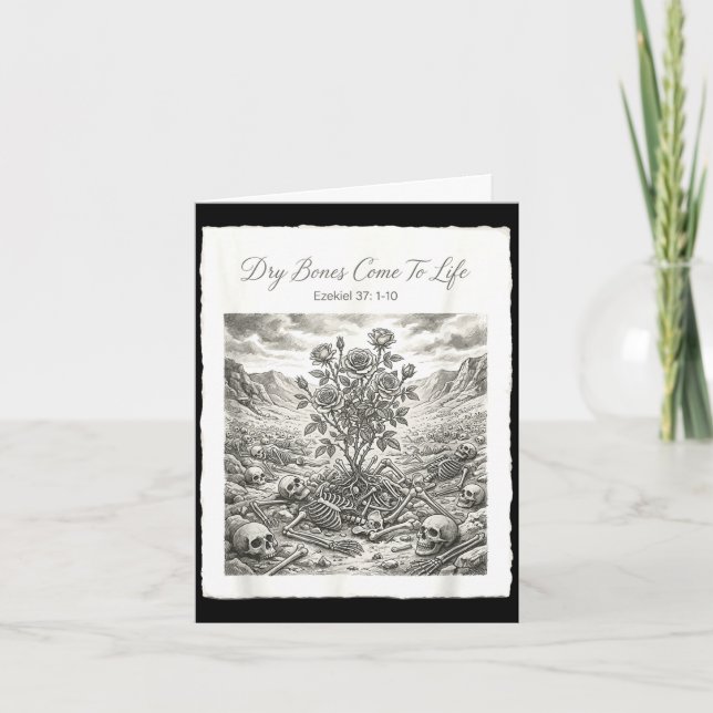 Dry bones come to life christian bible poster  card (Front)