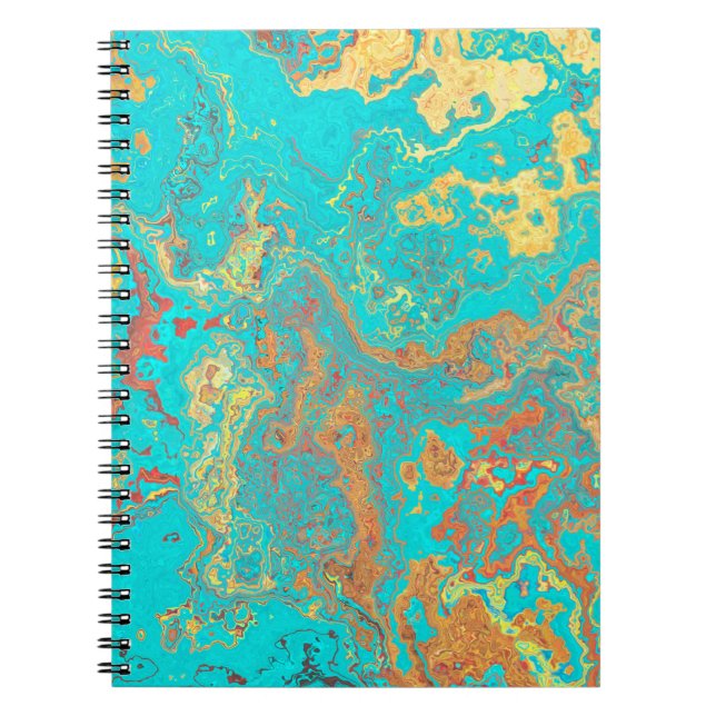 Dry brush painting marble gold artwork. Abstract f Notebook (Front)