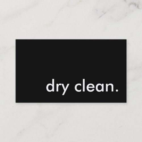 dry clean. business card