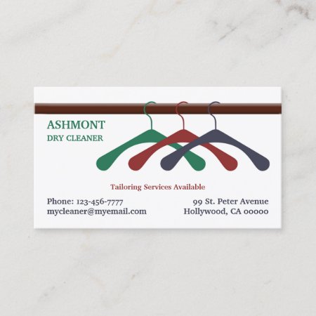 Dry Cleaner Laundry Business Card