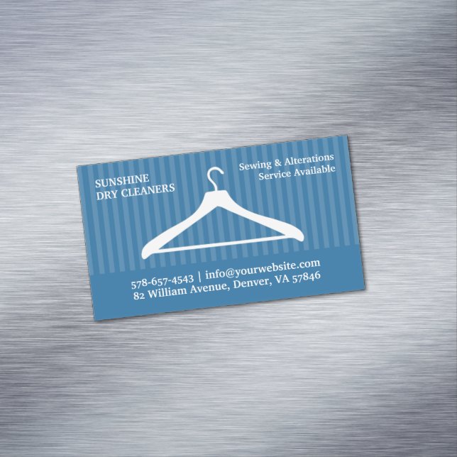 Dry Cleaner Laundry Business Card Magnet (In Situ)