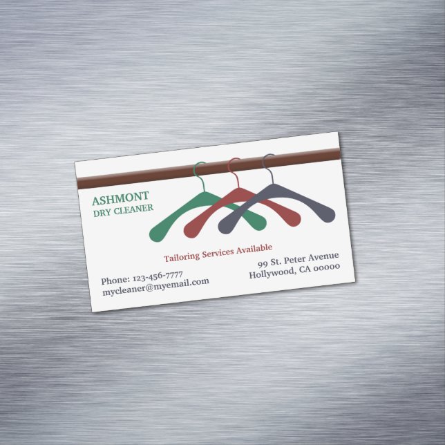 Dry Cleaner Laundry Business Card Magnet (In Situ)