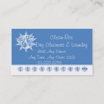 Dry Cleaner Laundry - Customer Loyalty Punch Card by dbvisualarts at Zazzle