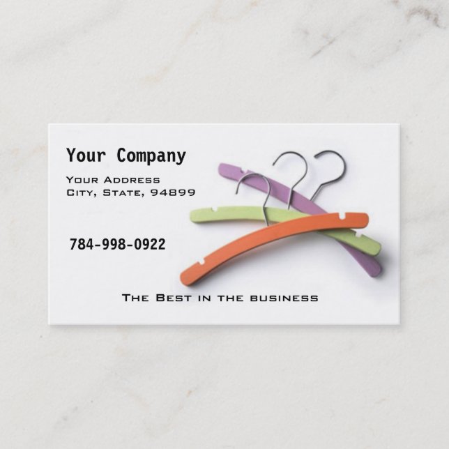 Dry Cleaners or Laundry Business Card (Front)