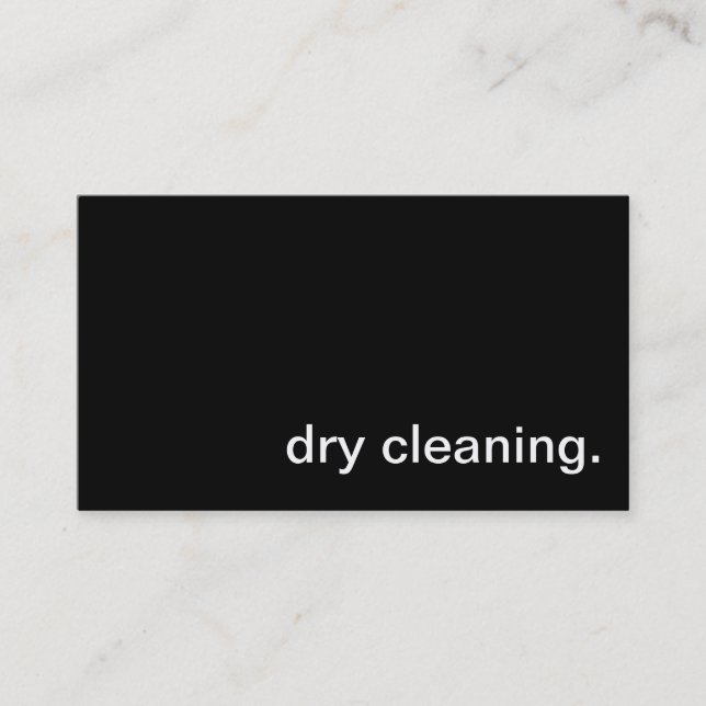 Dry Cleaning Business Card (Front)