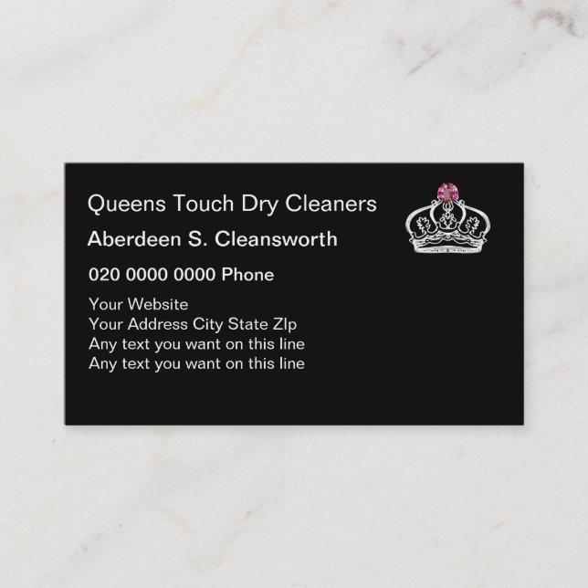 Dry Cleaning Business Cards (Front)