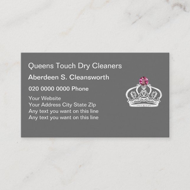 Dry Cleaning Business Cards (Front)