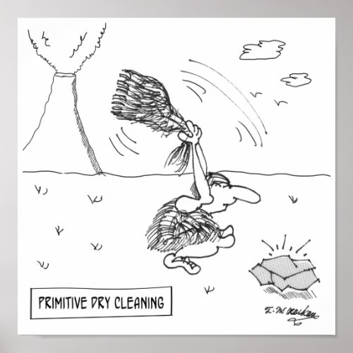 Dry Cleaning Cartoon 2892 Poster