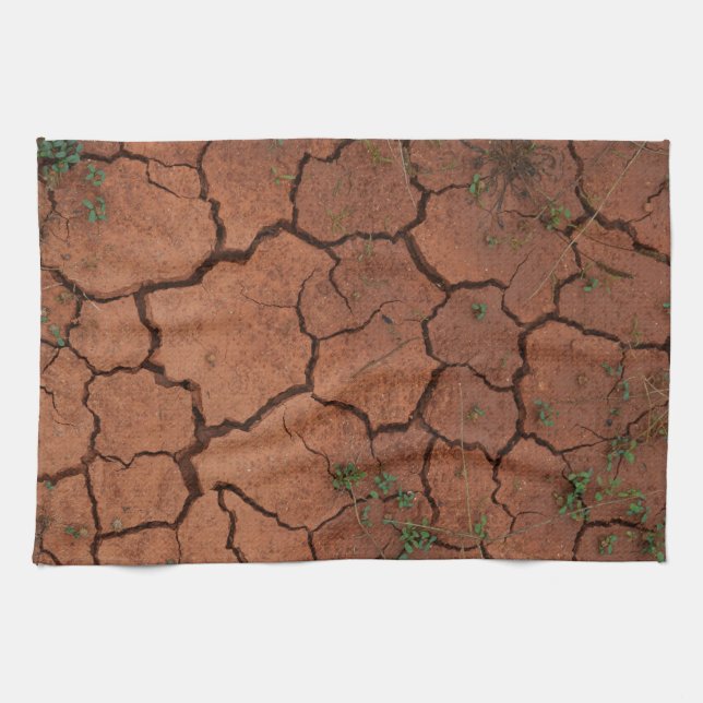 dry, cracked ground kitchen towel (Horizontal)
