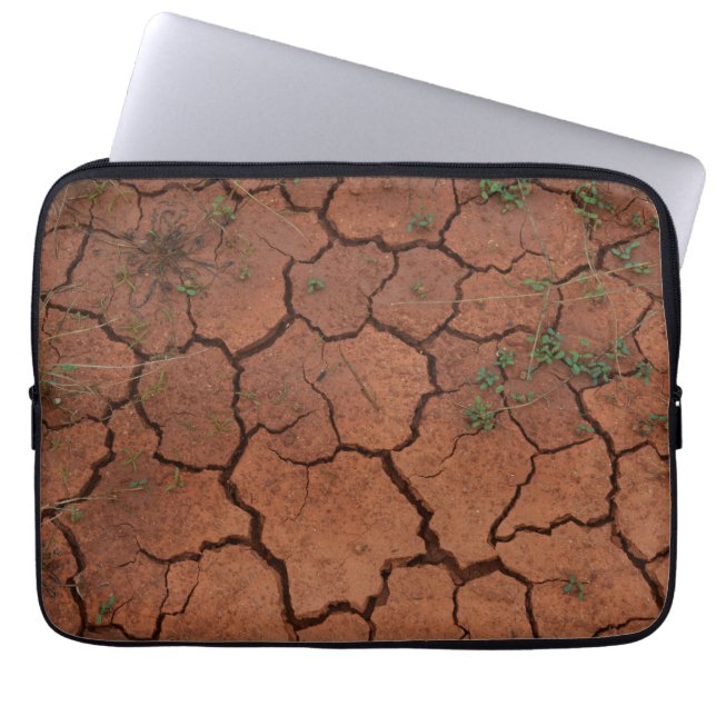 dry, cracked ground laptop sleeve (Front)