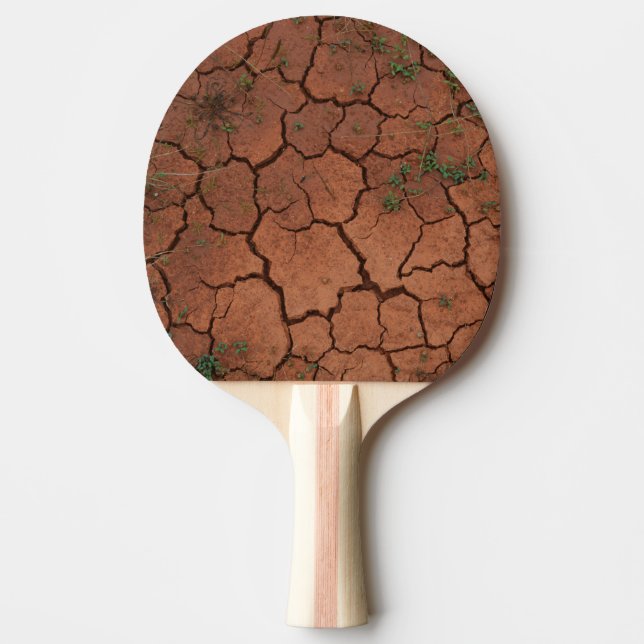 dry, cracked ground ping pong paddle (Front)