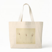 Dry dandelions ink drawing tote bag