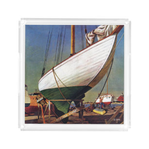 Dry Dock by John Atherton Acrylic Tray
