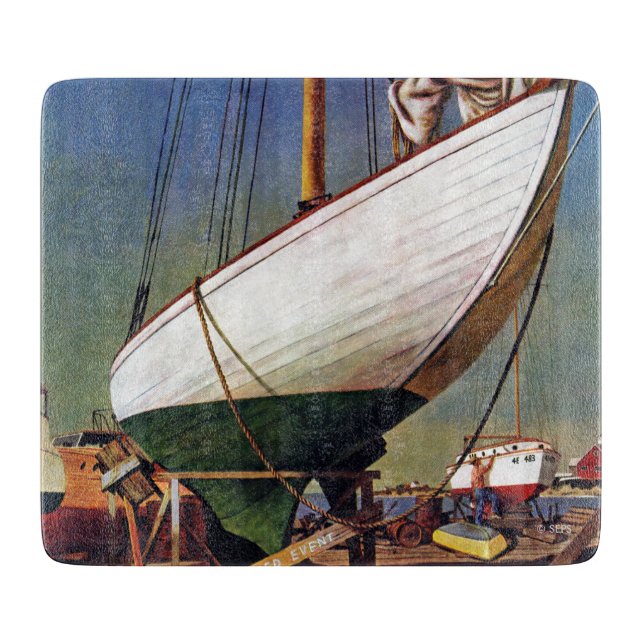 Dry Dock by John Atherton Cutting Board (Front)