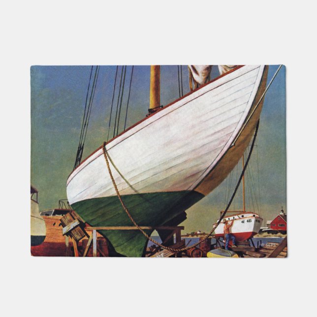 Dry Dock by John Atherton Doormat (Front)