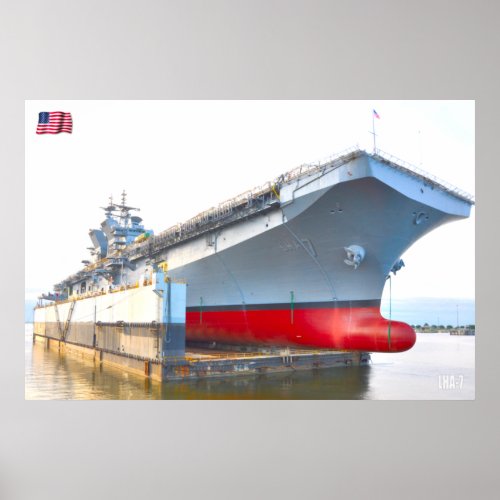 DRY DOCK  US Naval Vessels Poster