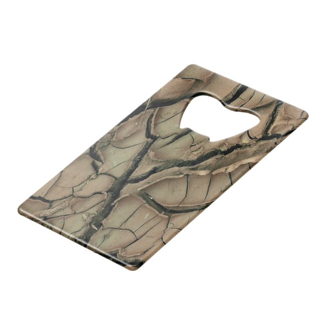 DRY EARTH PHOTO + your idea Credit Card Bottle Opener (Front Angled)