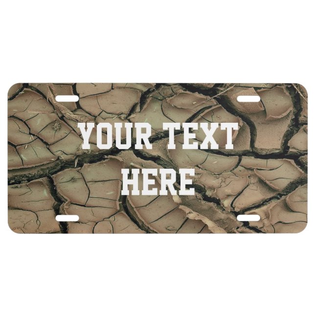 DRY EARTH + your text License Plate (Front)