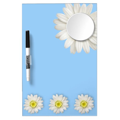 Dry_Erase Board _ Daisies on Blue