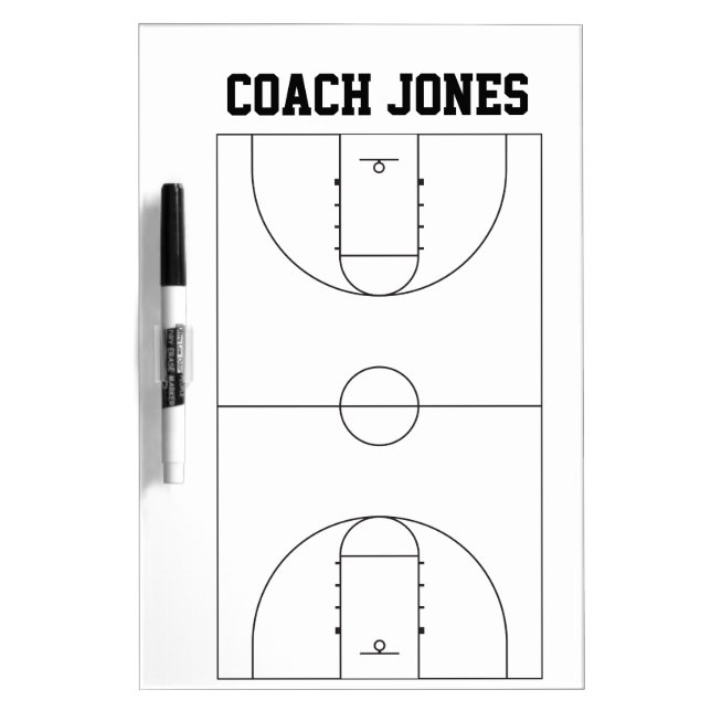 Dry Erase Board for Basketball Coach (Front)