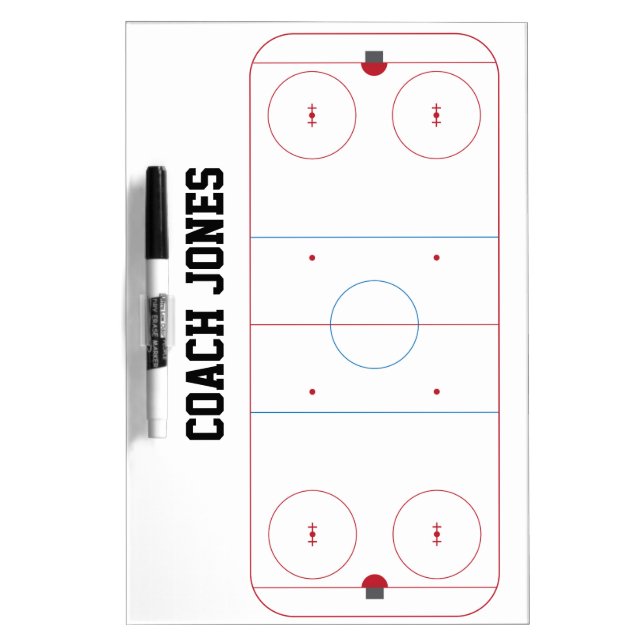 Dry Erase Board for Hockey Coach (Front)