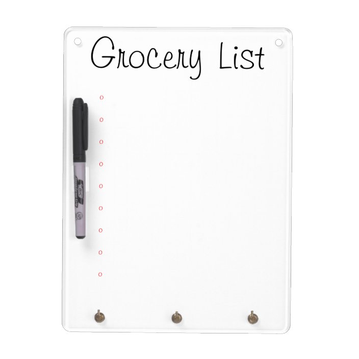 Dry Erase Board Grocery List