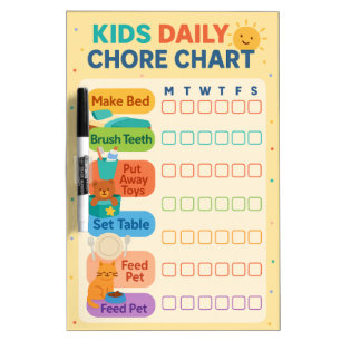Dry Erase Board Kids Daily Chore Chart