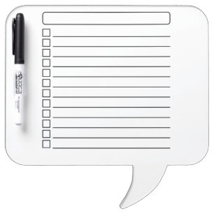 Dry Erase Board List Stencil