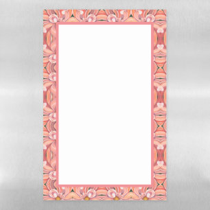 Dry Erase Board - Peach Dahlia Border
