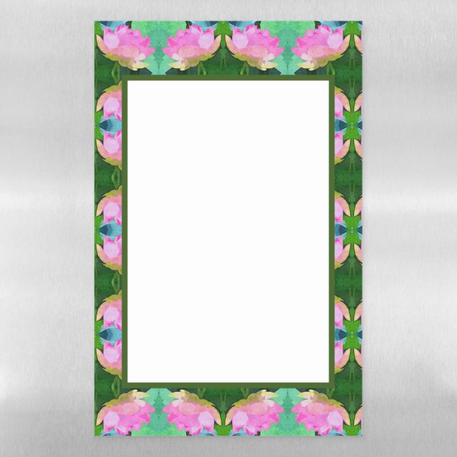 Dry Erase Board Pink Lotus Abstract (Vertical)