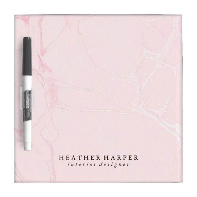 Dry Erase Board - Pink Marble | Zazzle