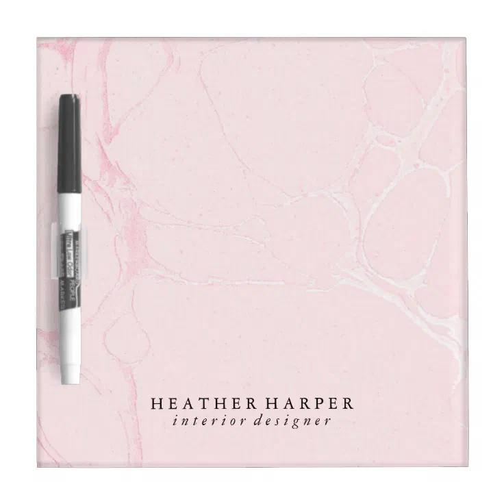 Dry Erase Board Pink Marble Zazzle