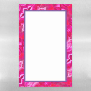 Dry Erase Board Pink Rose Pattern