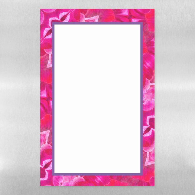 Dry Erase Board Pink Rose Pattern (Vertical)