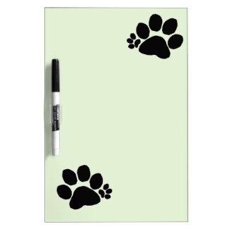 Dry Erase Board - Polydactyl Paw Prints