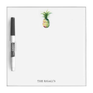 Dry Erase Board Watercolor Pineapple