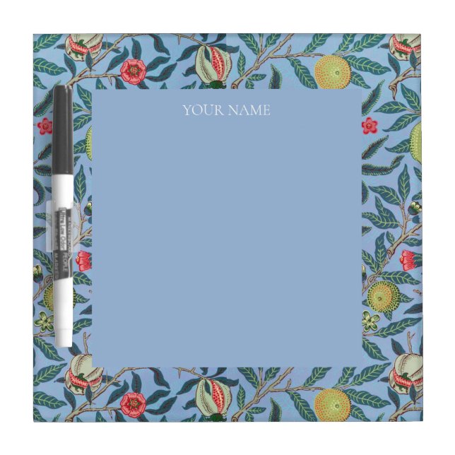 DRY ERASE BOARD : WILLIAM MORRIS : "POMEGRANATES" (Front)