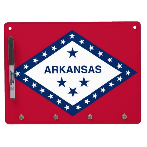 Dry Erase Board with Flag of Arkansas USA