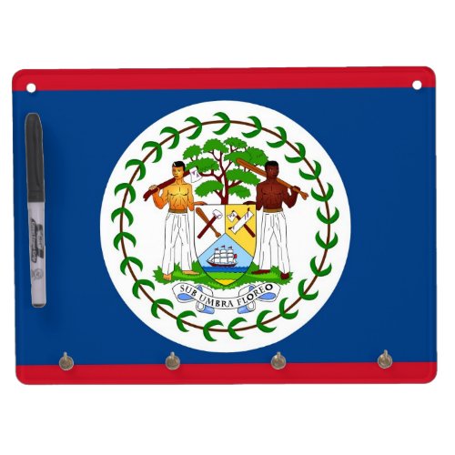Dry Erase Board with Flag of Belize