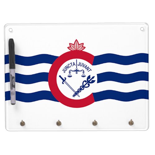 Dry Erase Board with Flag of Cincinnati City