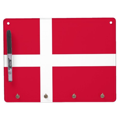 Dry Erase Board with Flag of  Denmark