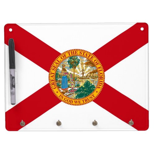 Dry Erase Board with Flag of Florida USA