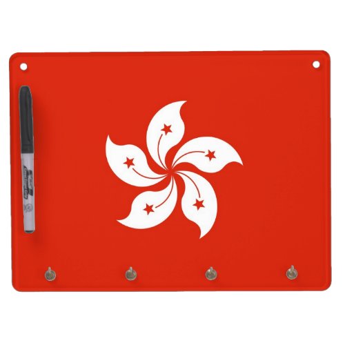 Dry Erase Board with Flag of Hong Kong China