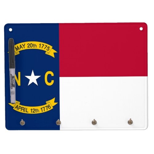 Dry Erase Board with Flag of North Carolina USA