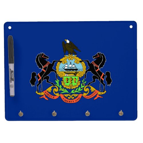 Dry Erase Board with Flag of Pennsylvania USA