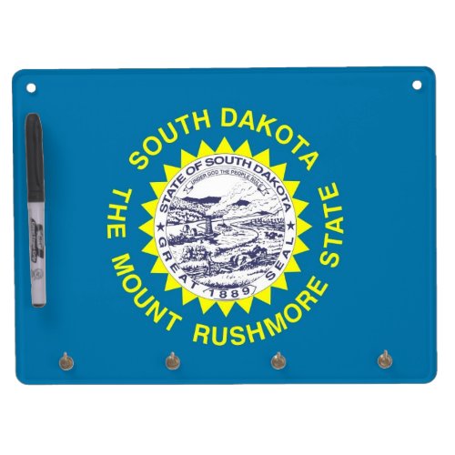 Dry Erase Board with Flag of South Dakota USA